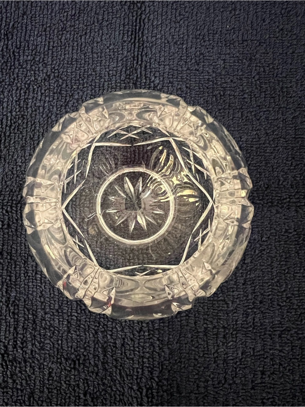 2 Clear Crystal/Cut Glass Decorative Bowls/Vases/Candle Holders - Like New - Picture 8 of 11